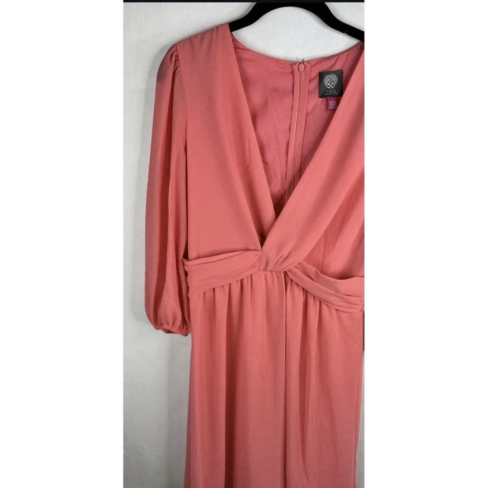 Pink Vince Camuto Womens A-Line Dress with V-neck Size 8 - Picture 1 of 7